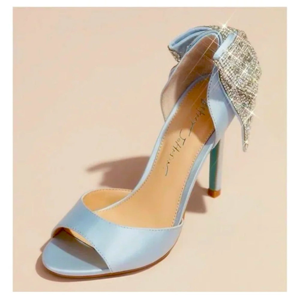 Brand new Betsey Johnson Blue x David’s Bridal wedding collection satin …